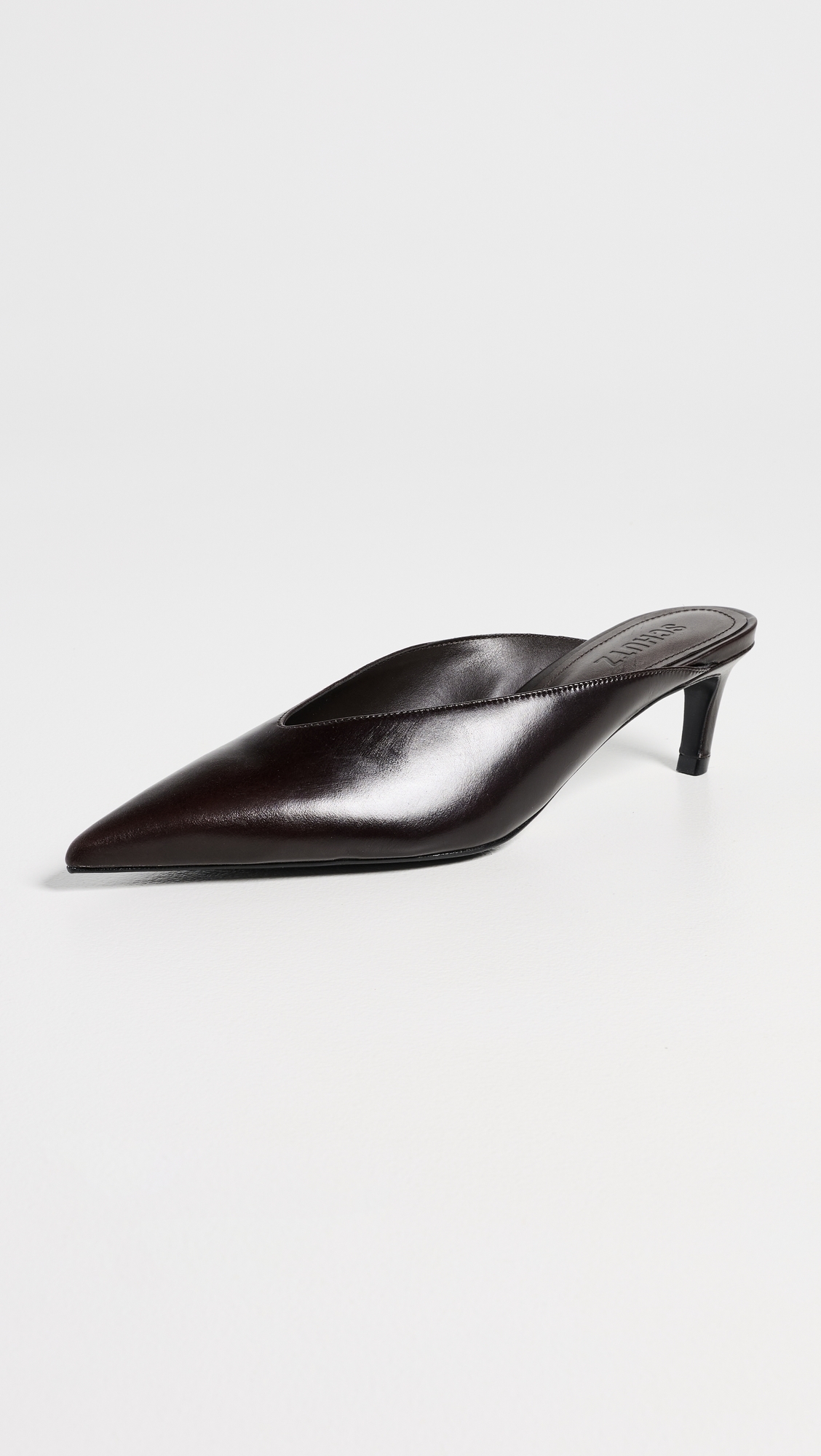 Loren Mid Mules Dark Brown