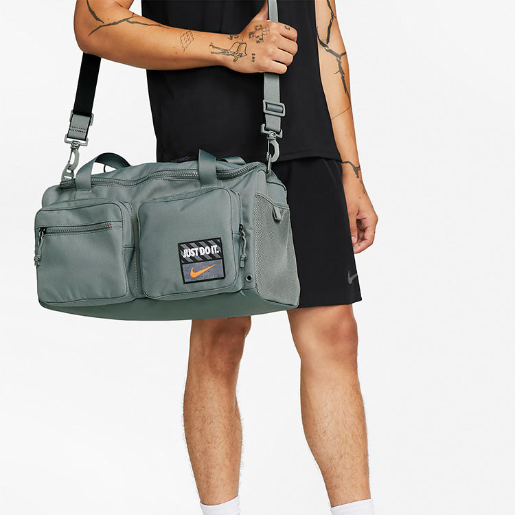 Athletic Zipper  Fabric Gym Bag Travel Bag  Handbag Unisex Smoke Gray