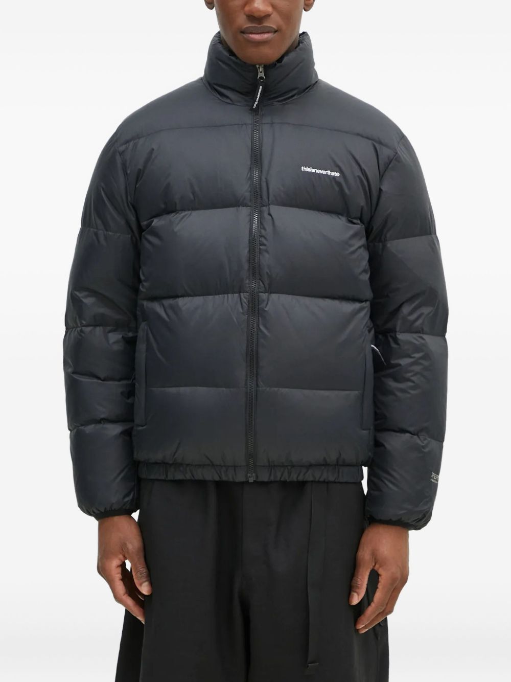 Logo-print padded jacket - Black