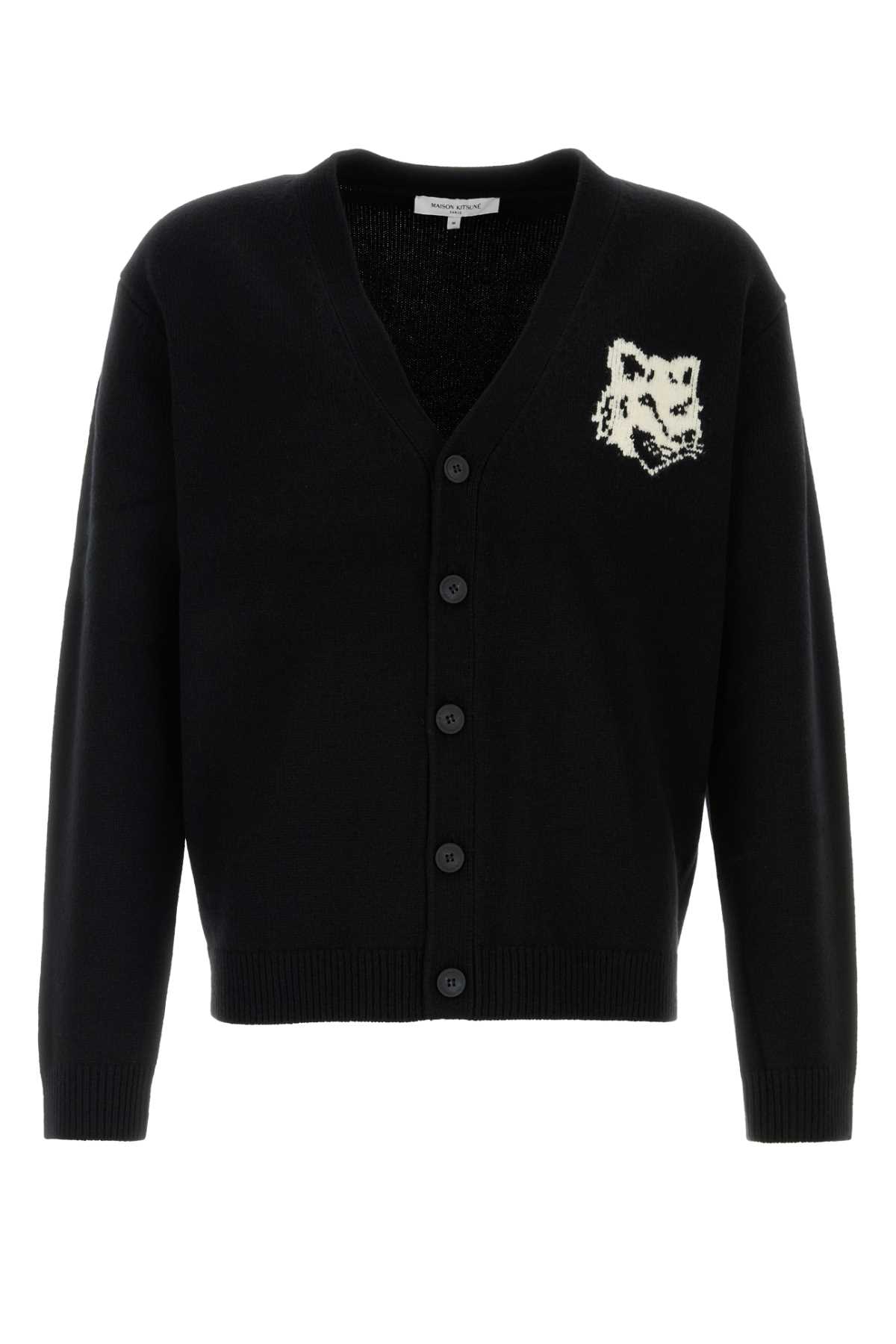 Wool Cardigan With Logo