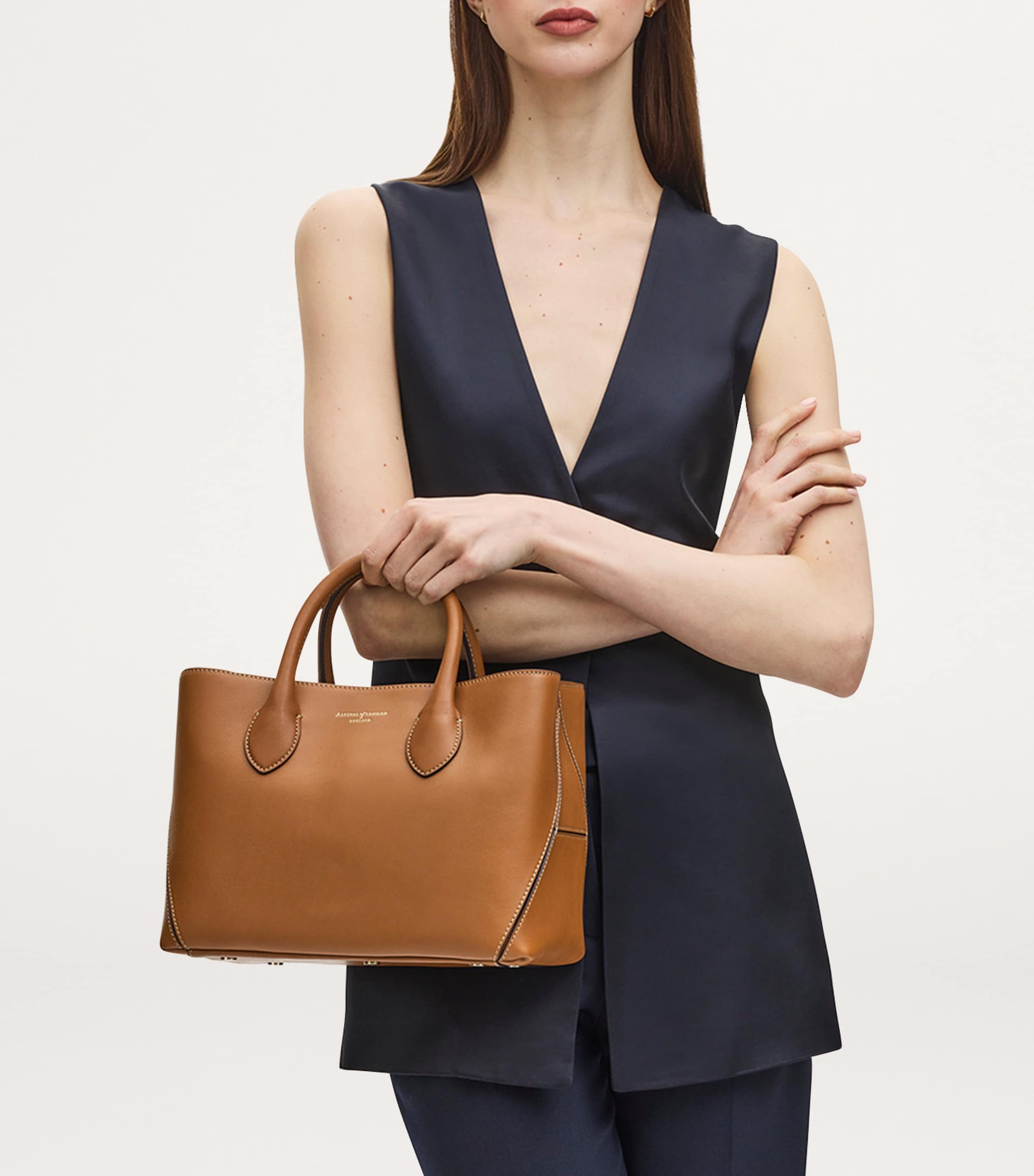 Midi Leather London Tote Bag