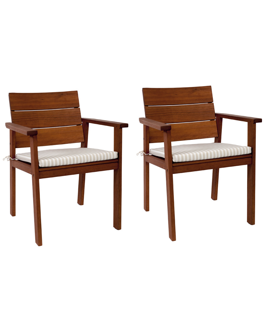 Outdoor Eucalyptus Chairs Set Of 2