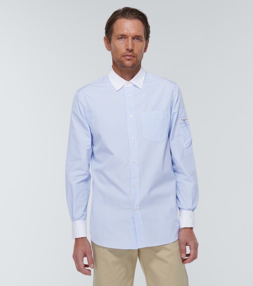 Striped cotton poplin shirt