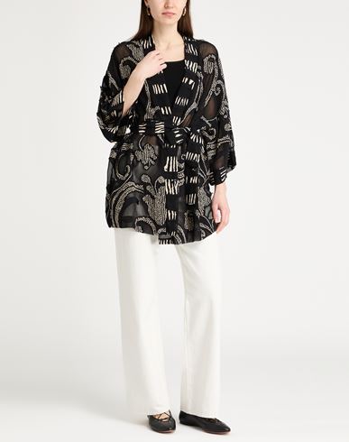 Tricot Woman Overcoat & Trench Coat Black Size M Polyester, Viscose