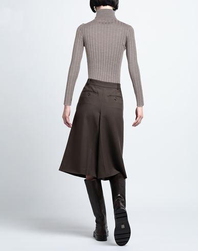 Woman Turtleneck Taupe Size 6 Merino Wool