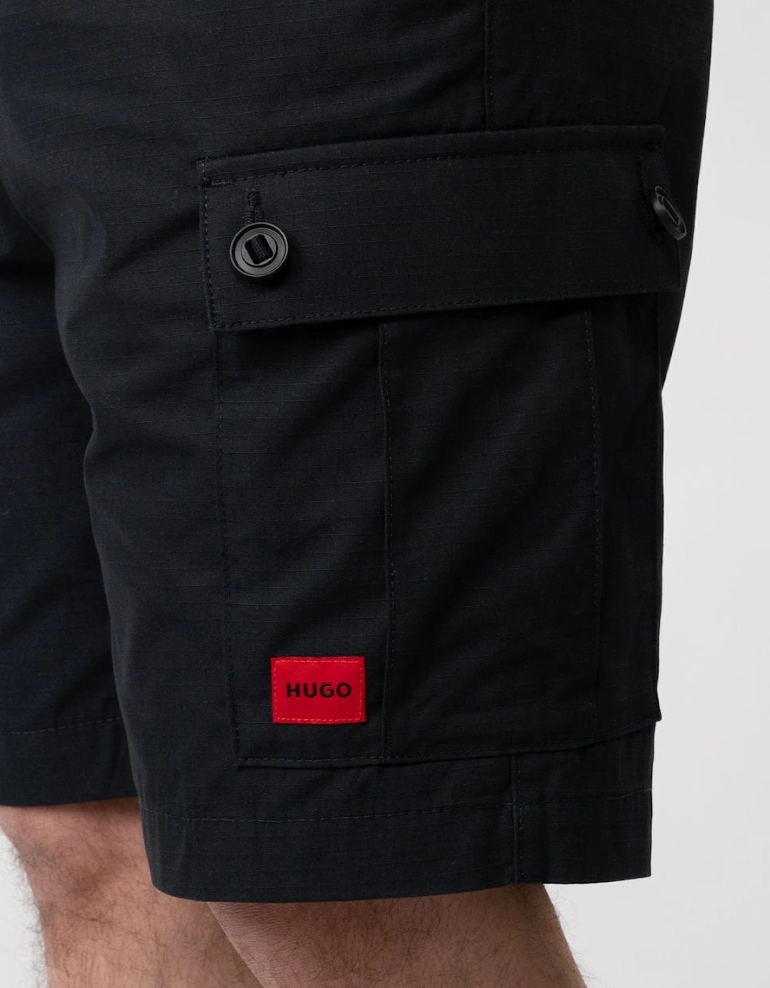 Men's HUGO Garlio242 Mens Cargo Shorts - Black - Size: 35/34/32