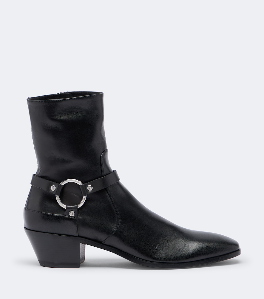 Leather ankle boots