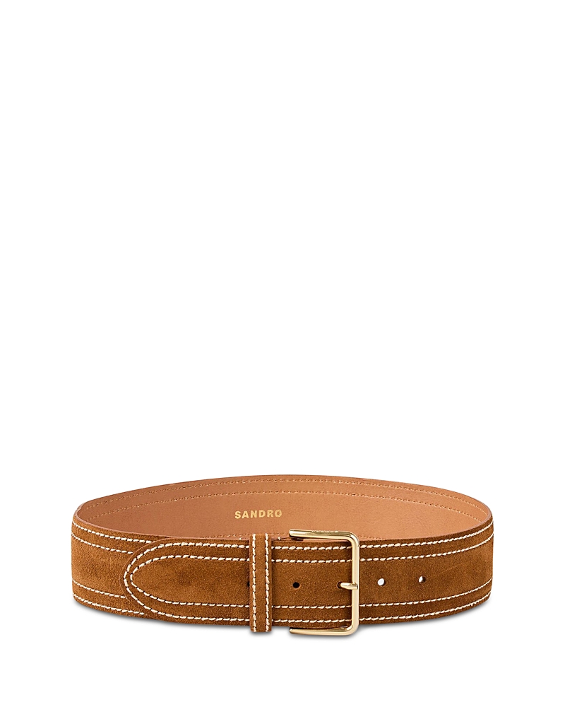 Wide leather belt