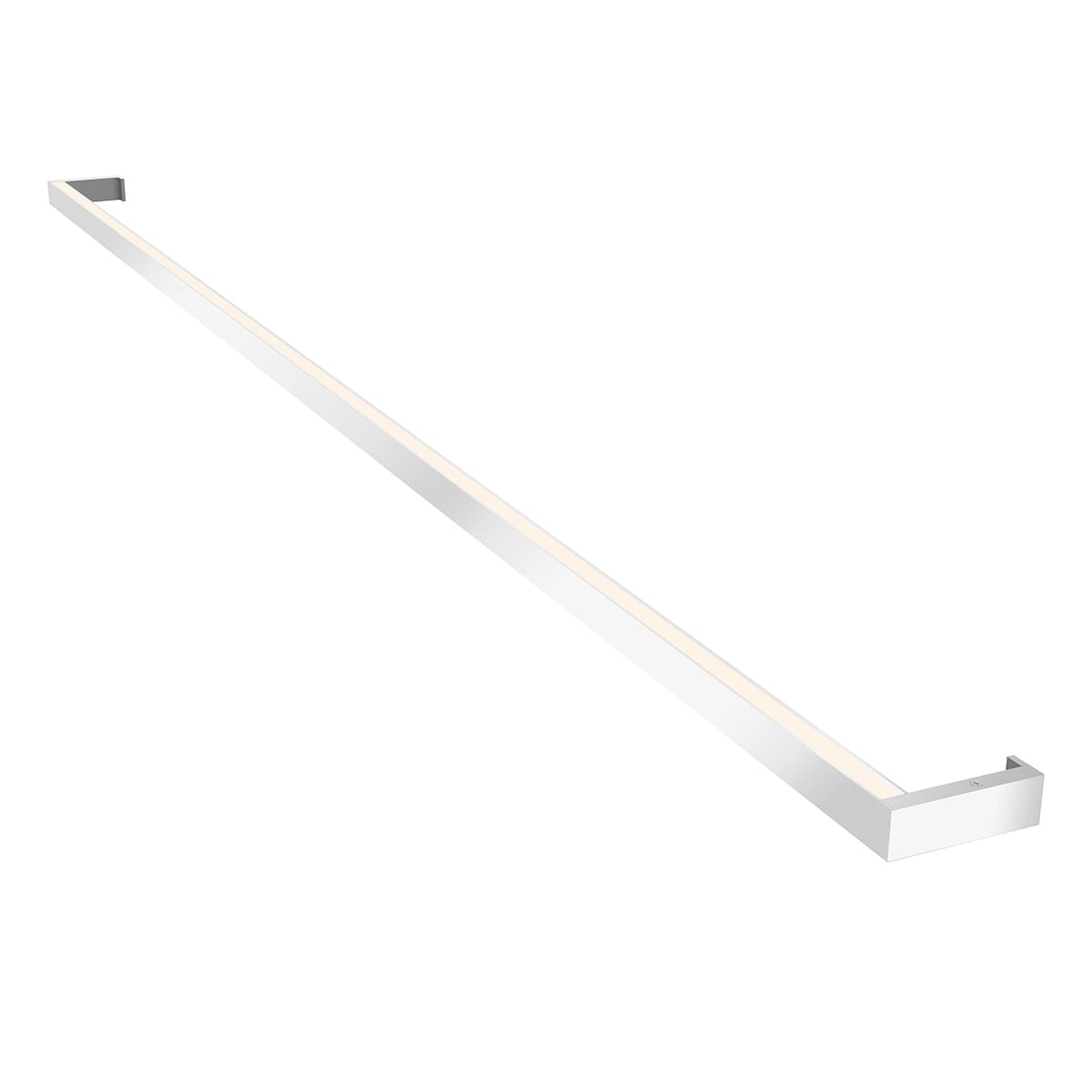 Thin-Line 2-Light 1" Bathroom Vanity Light in Bright Satin Aluminu