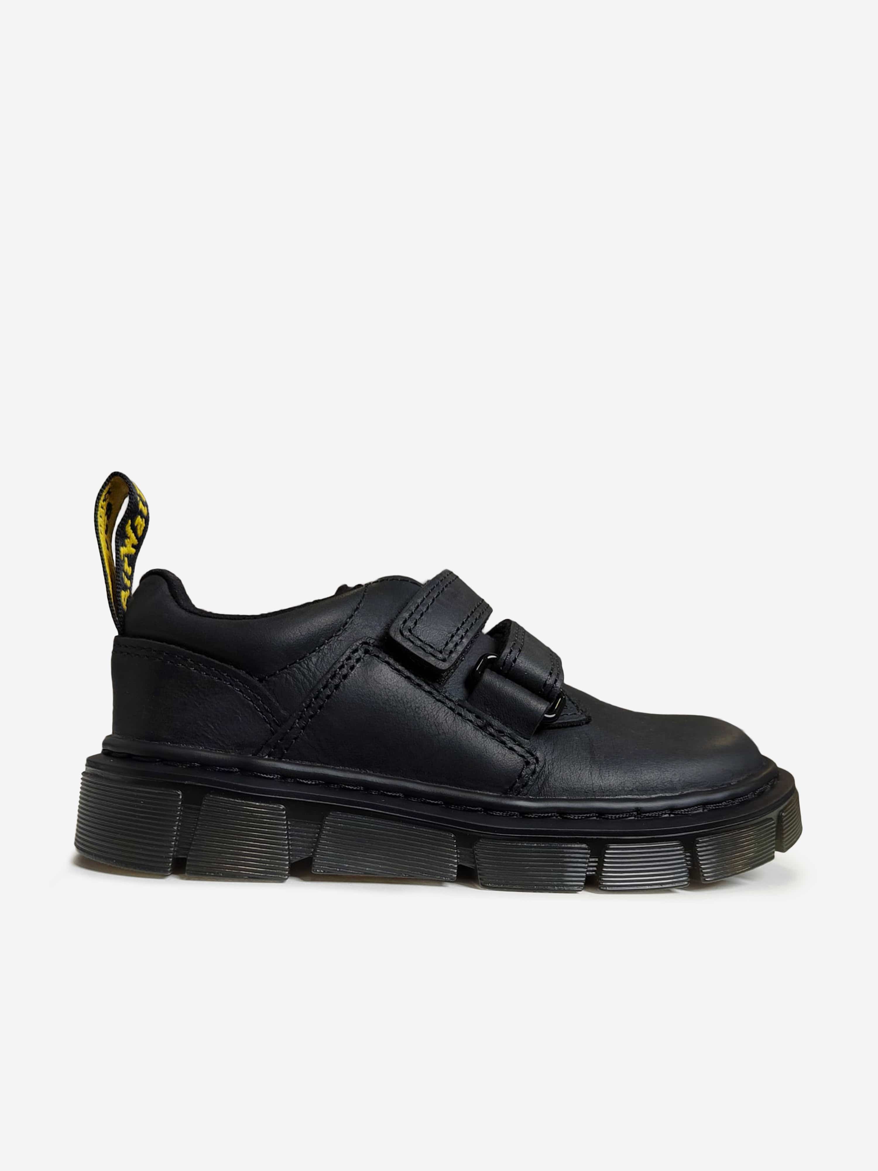 Boys Raffe Leather Strap Shoes in Black EU 28 UK 10 By Childsplay Clothing