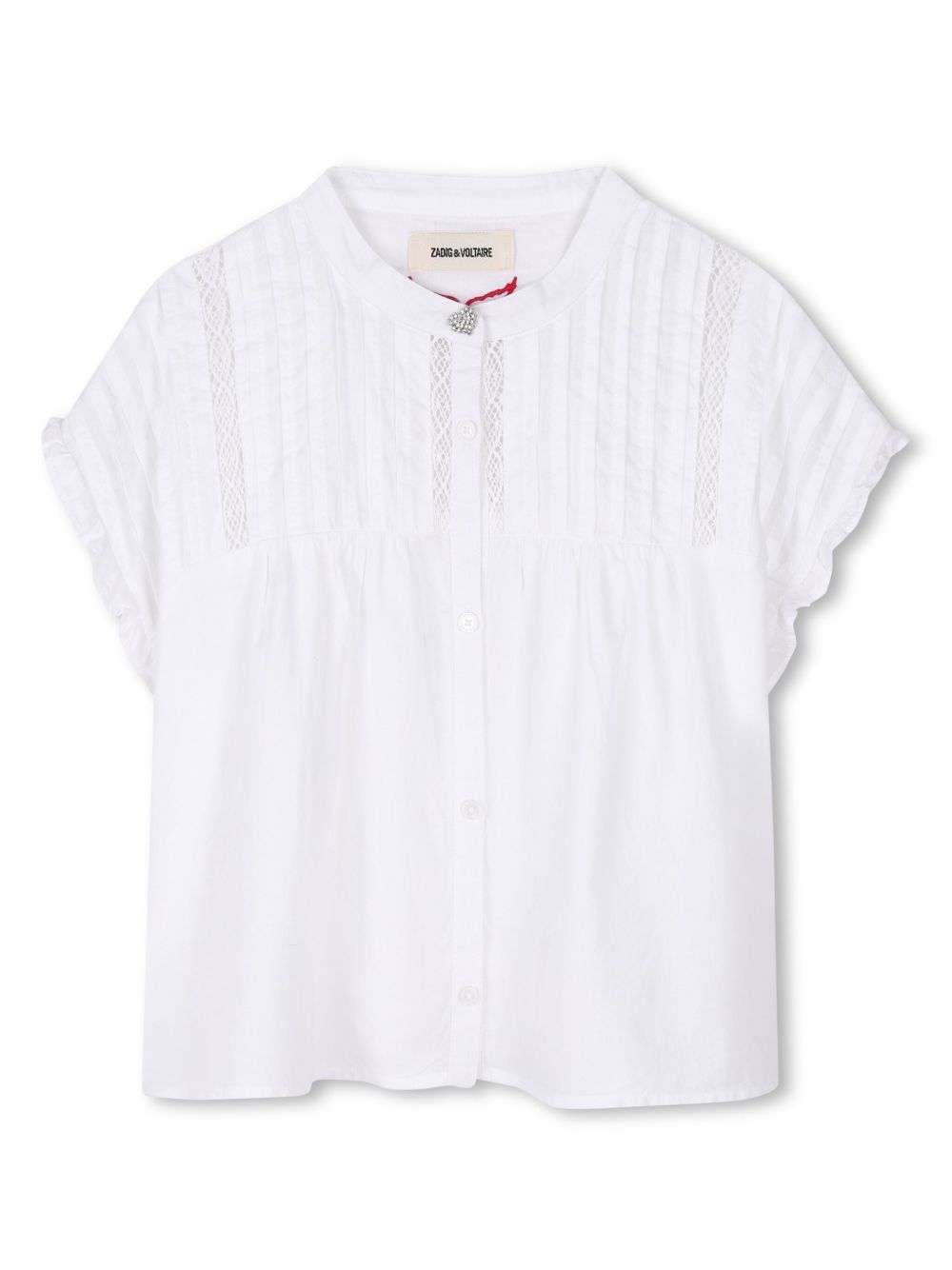 Pintuck-detail blouse - White