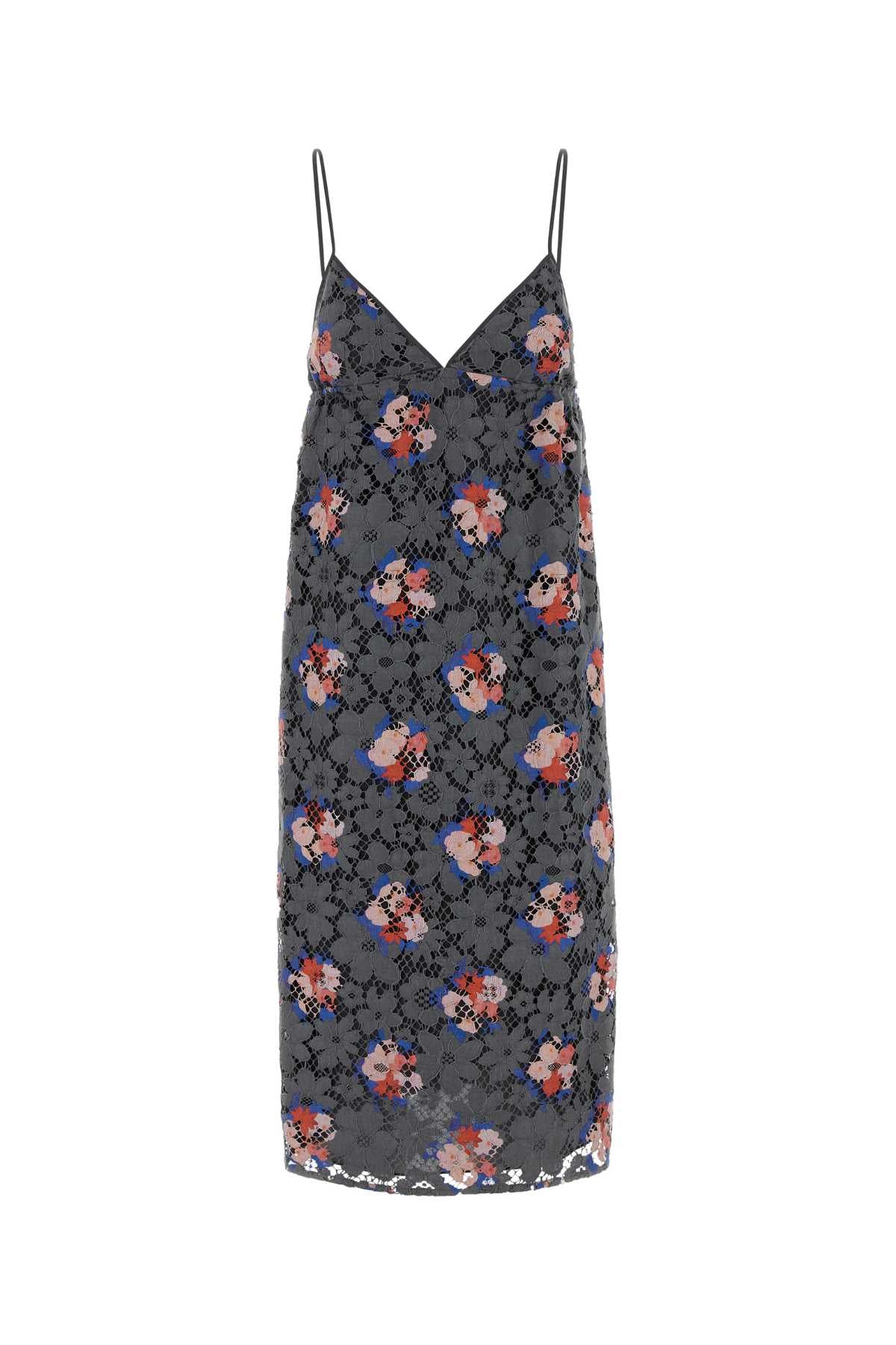 Printed Dress — Gray