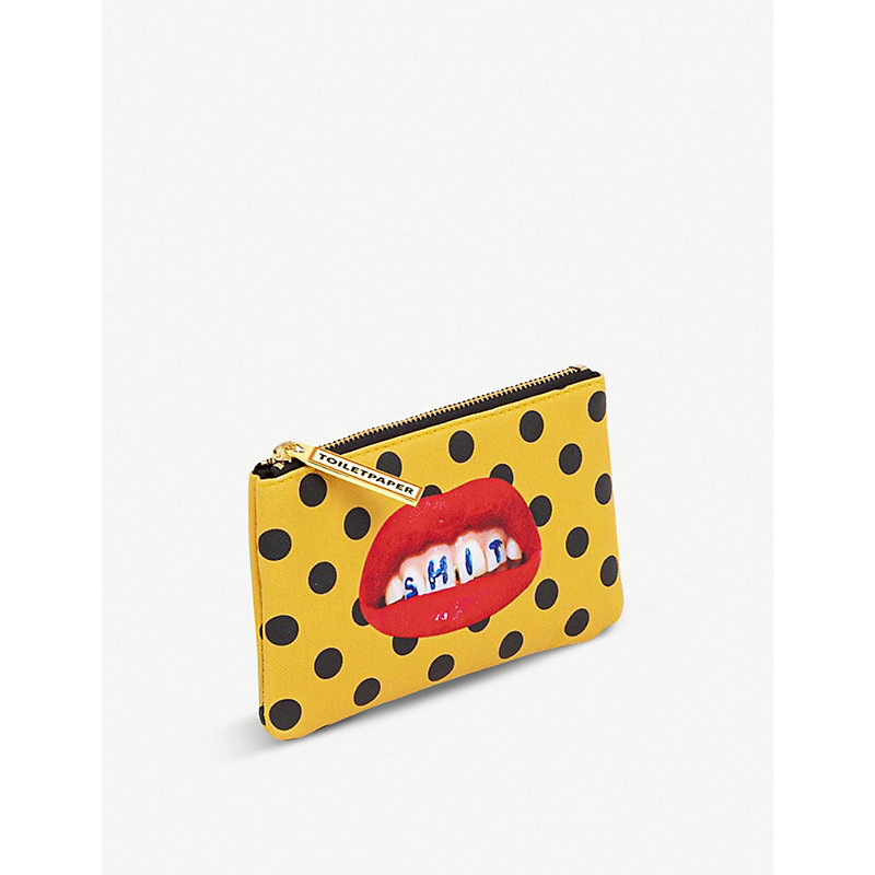 Wears Toiletpaper Sh*T-Print Faux-Leather Case