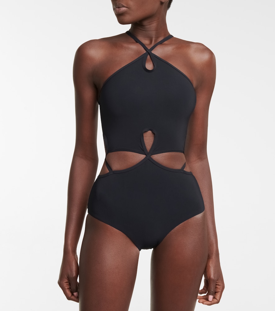 Christopher Esber Cutout halterneck swimsuit