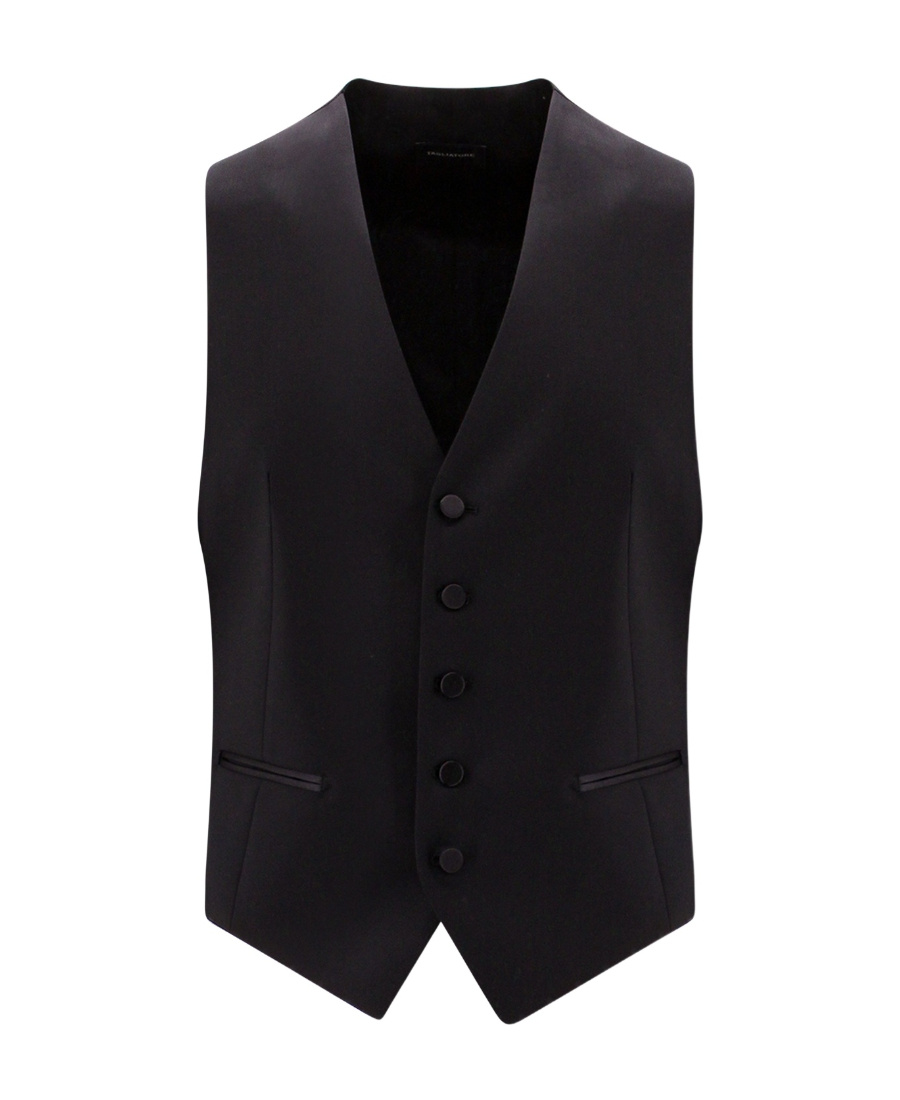 V-neck panelled waistcoat