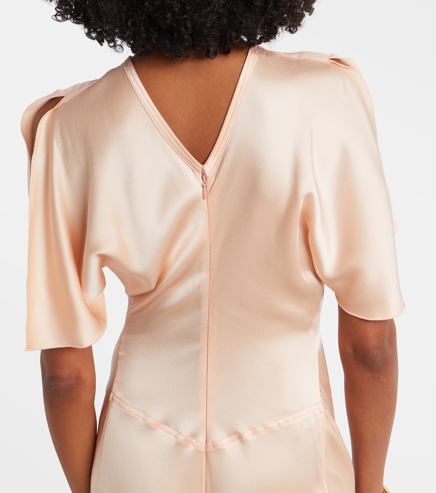 Isabella gathered satin gown