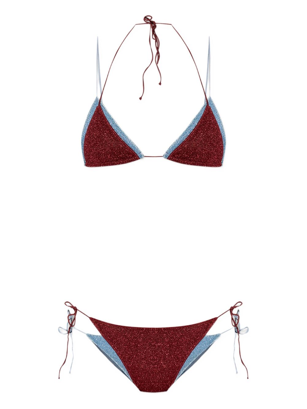 Glitter-detailing bikini - Red