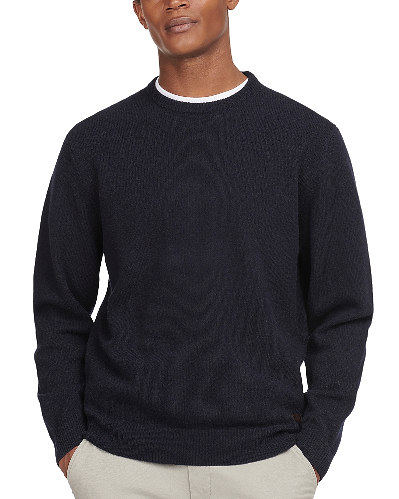 Patch detail crew neck jumper - Blue
