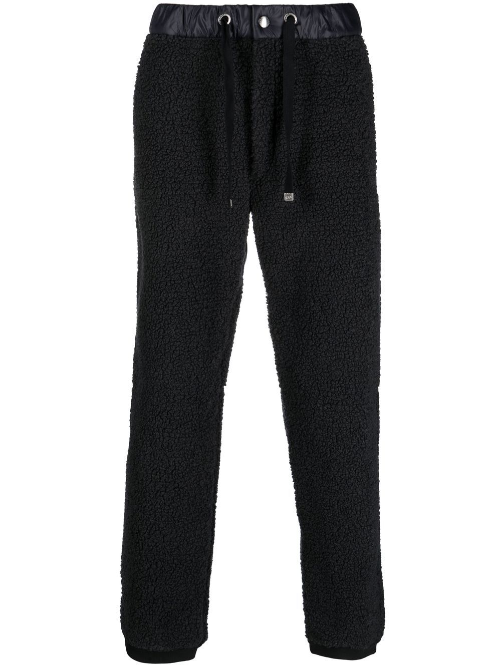 Logo-patch fleece sweatpants - Grey