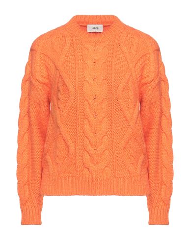 Akep Woman Sweater Orange Size 4 Polyamide, Acrylic, Merino Wool