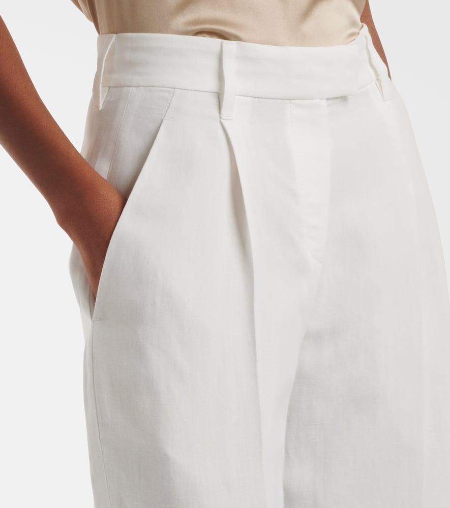 Monili twill wide-leg pants