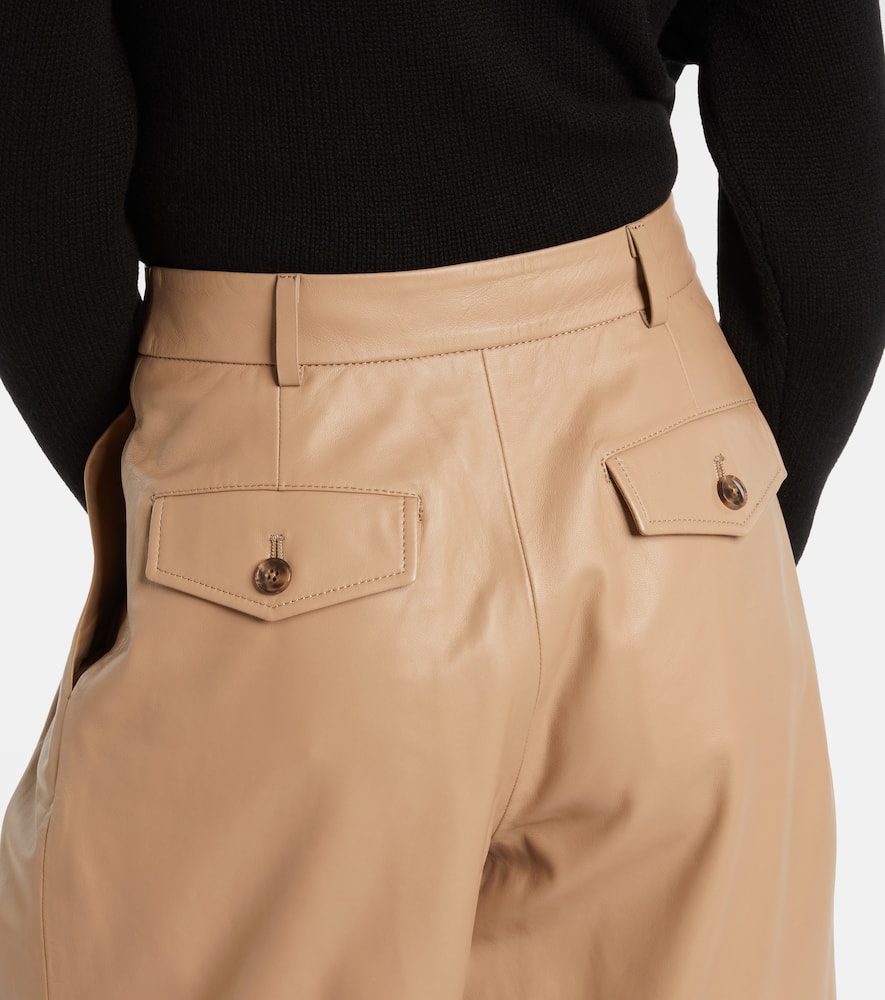 Leather Bermuda shorts