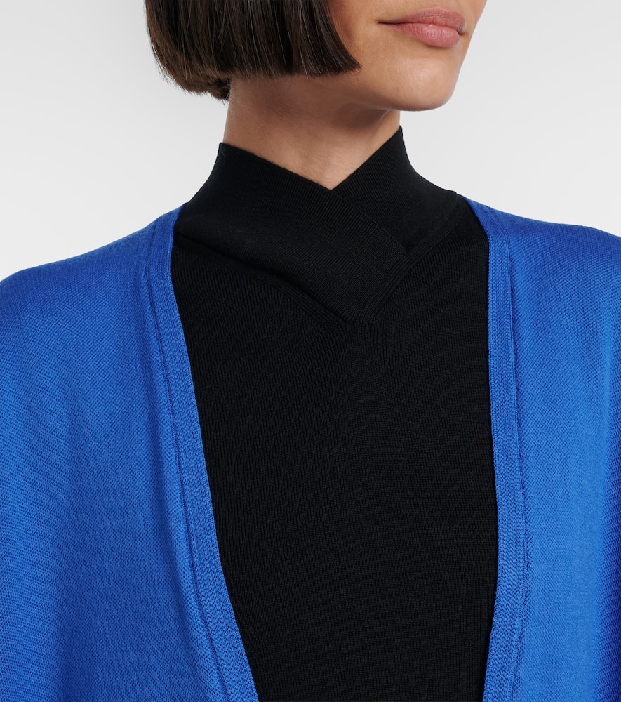 Wool piqué cardigan