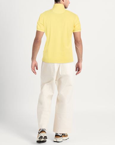 Man Polo shirt Yellow Size 3XL Cotton