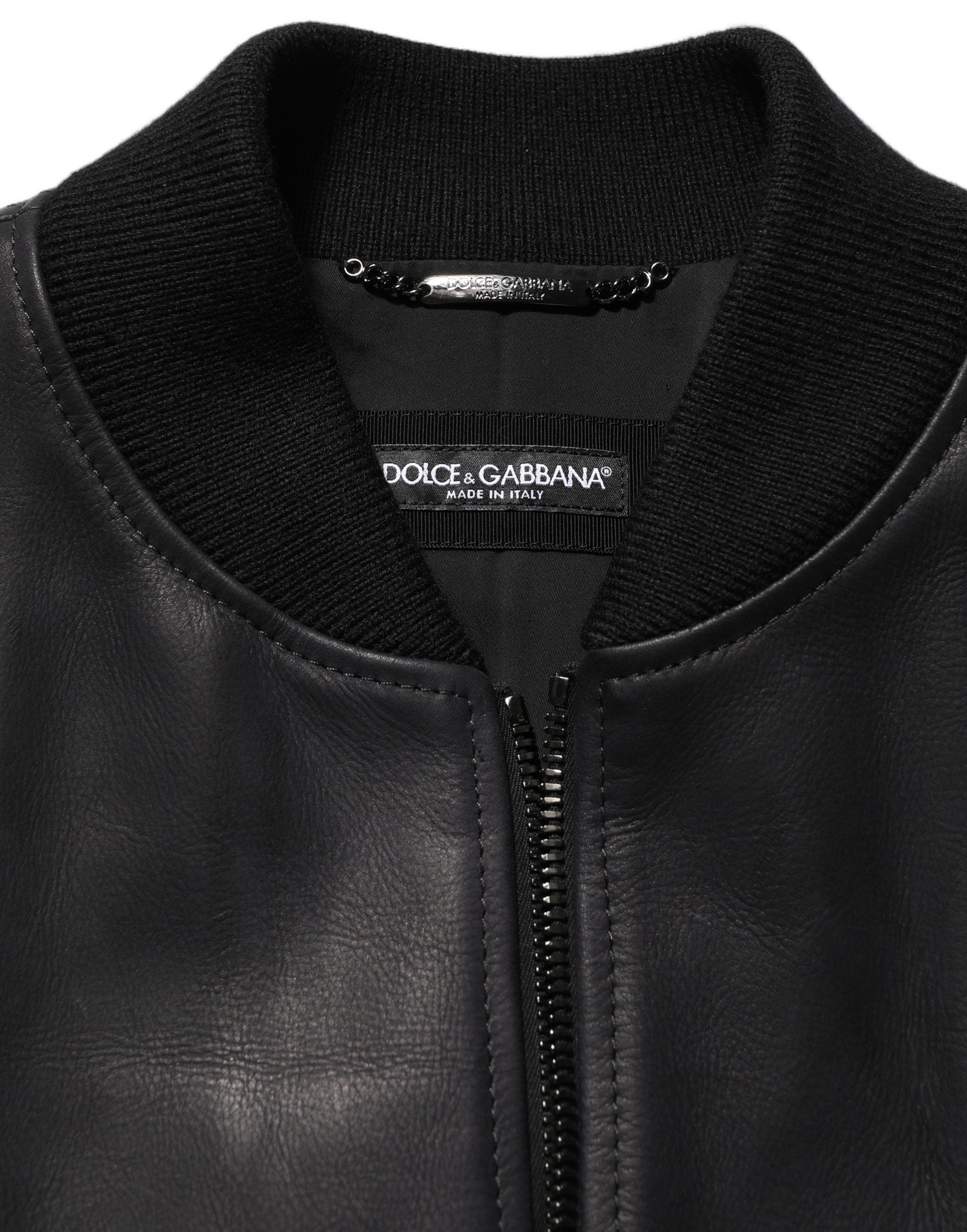 Calf Leather Biker Jacket — Black