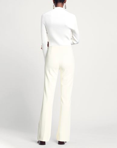 Woman Pants Ivory Size 8 Polyester, Elastane