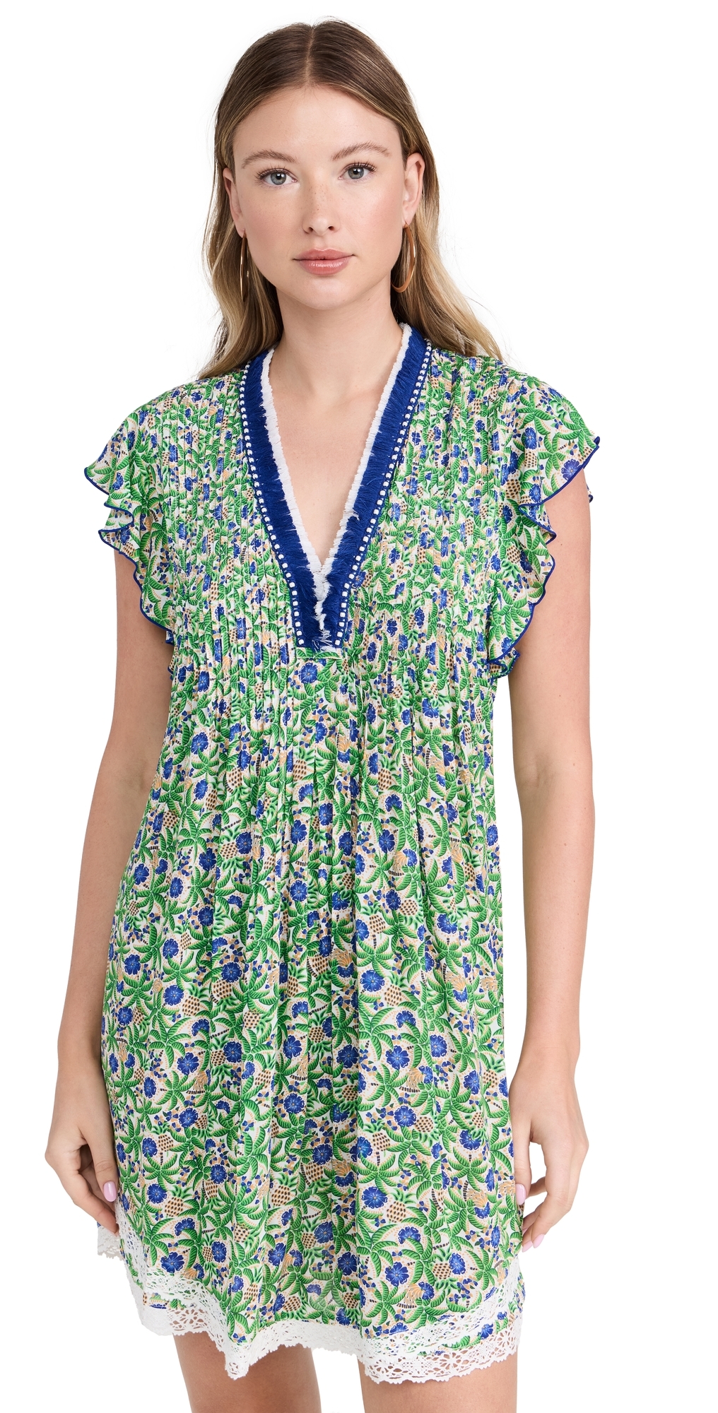 Sasha V Mini Dress Blue Honolulu