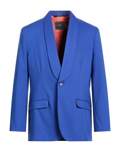 Man Blazer Bright blue Size 42 Cotton, Polyester, Elastane