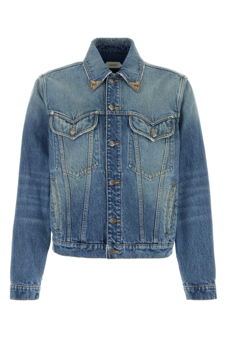 Blue Shirt Collar Jacket