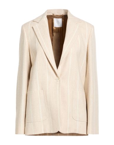 Woman Blazer Beige Size 0 Alpaca wool, Polyamide, Linen
