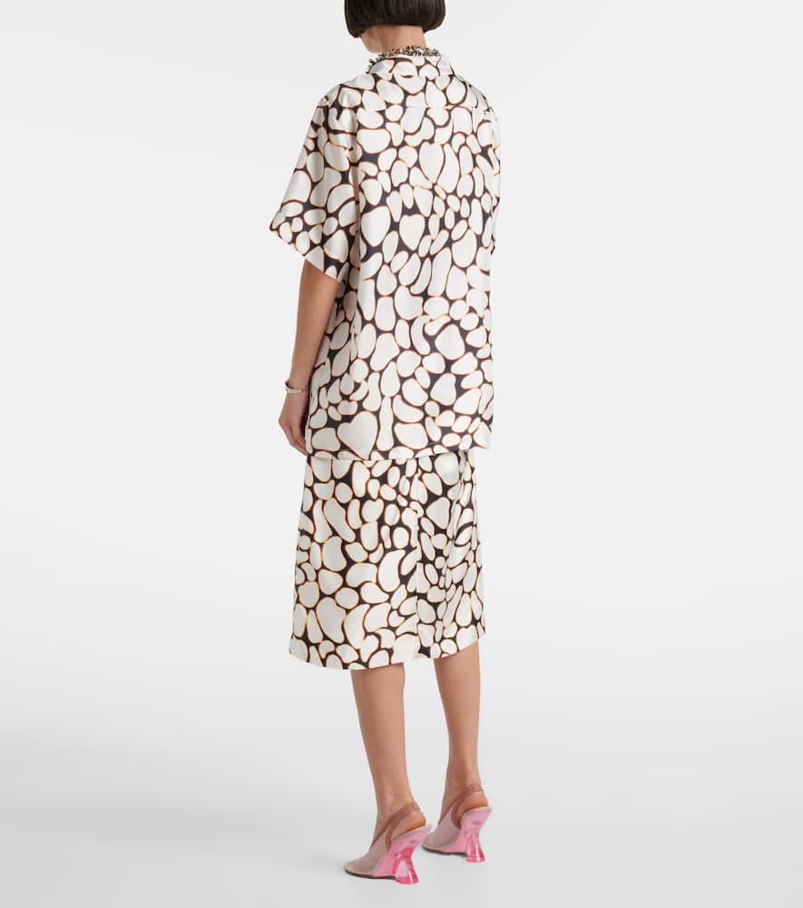Clive printed silk shirt
