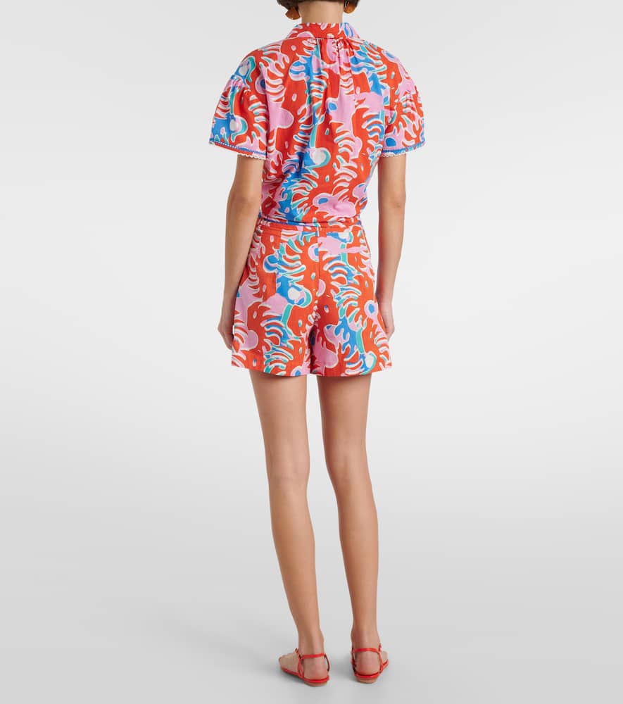 Poupette St Barth Cathy printed cotton shirt dress