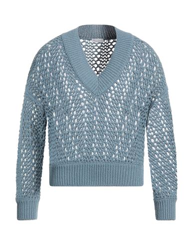Woman Sweater Slate blue Size XL Cotton, Polyamide