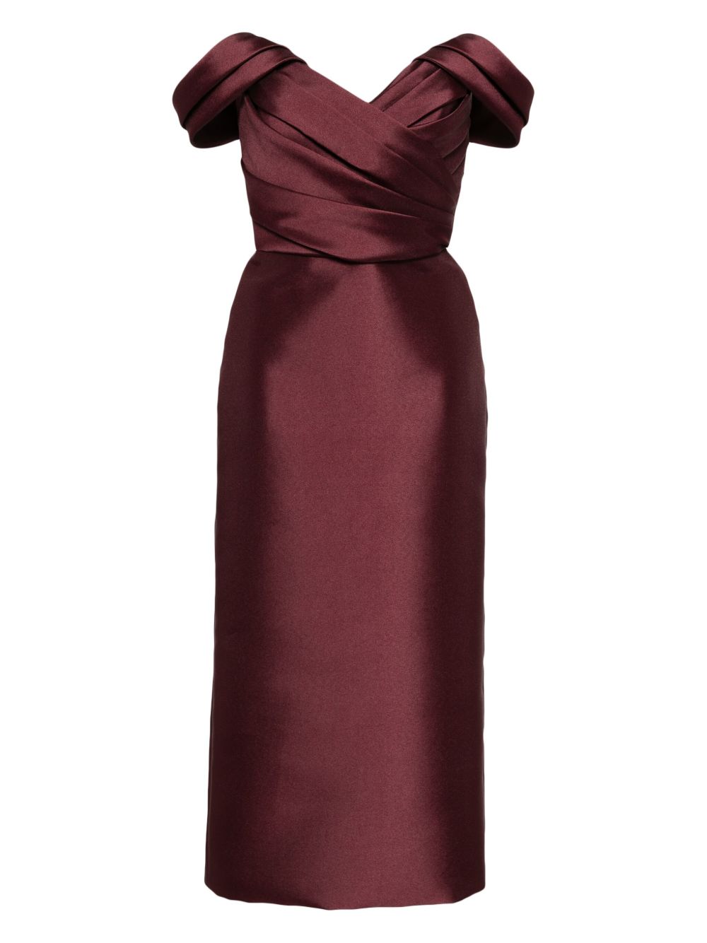 Amsale off-the-shoulder cocktail dress - Red