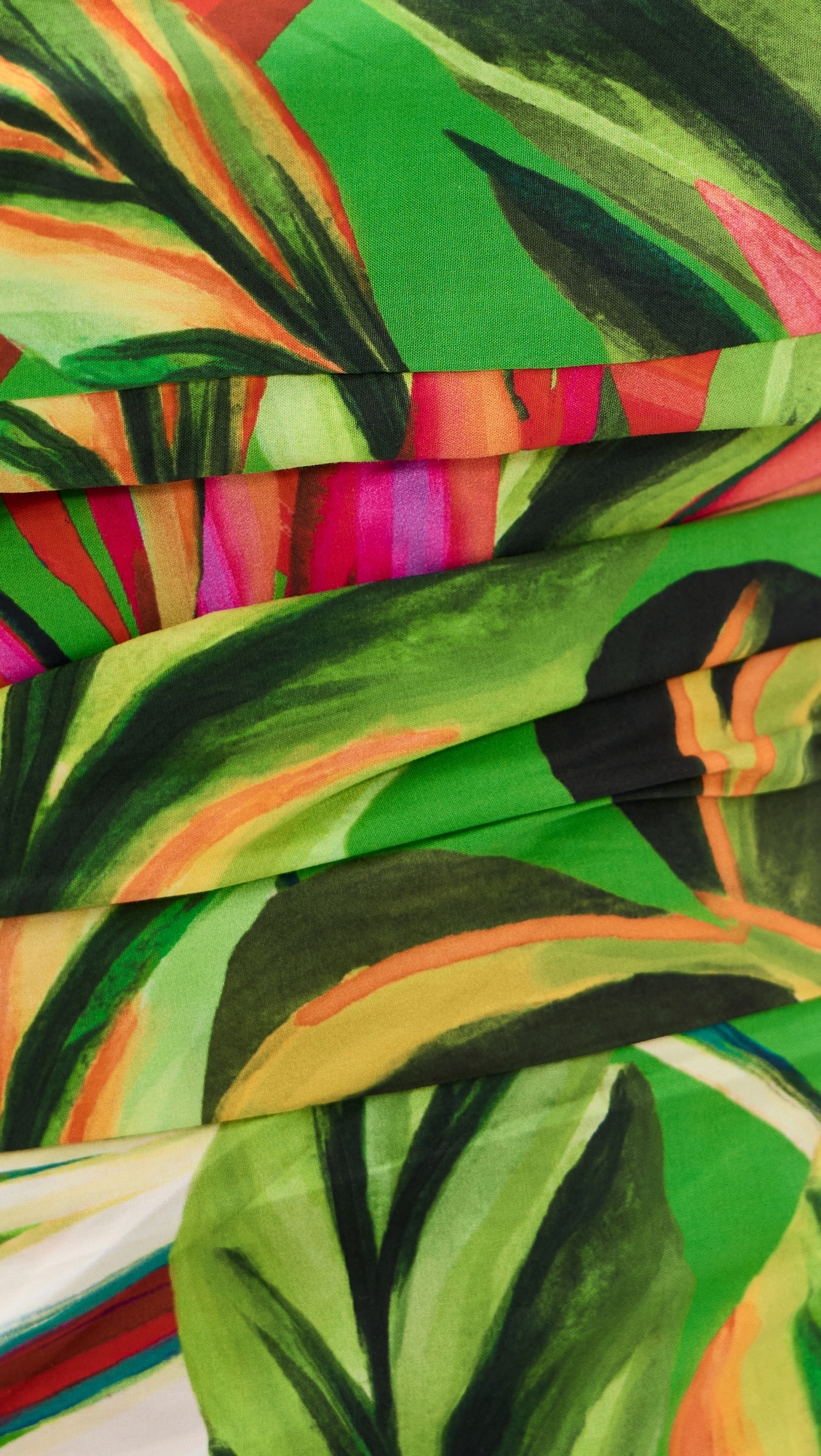 Tropical Dream Green Maxi Dress Orange