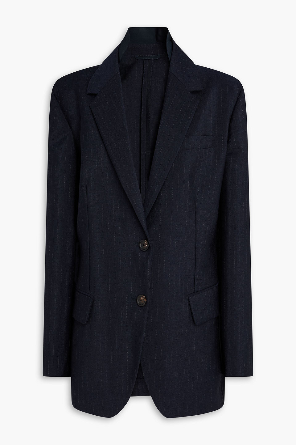 Pinstriped mohair and wool-blend blazer - Blue - IT 40