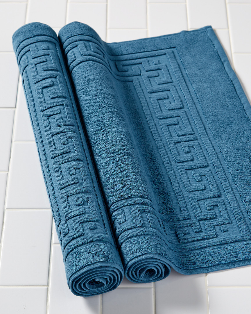 Non-Slip 2pc Absorbent Cotton Bath Mat Set