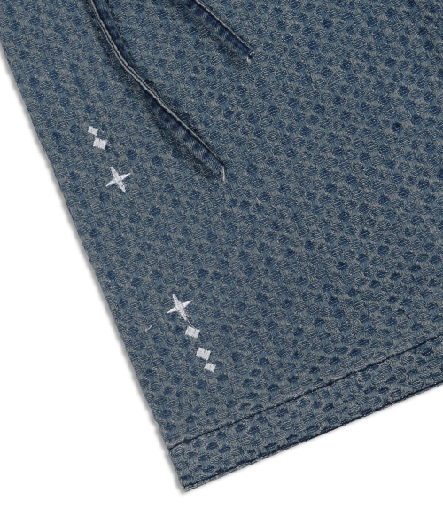 XP282 Square Jacquard Bermuda Denim Pants