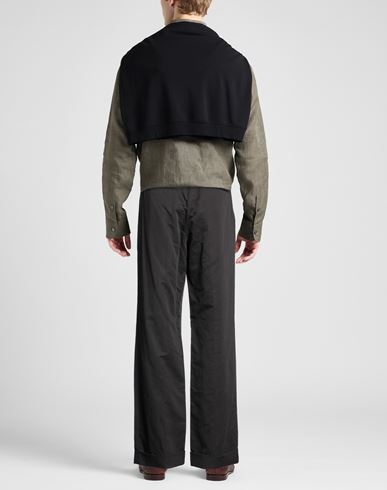 Man Pants Black Size 36 Cotton, Linen