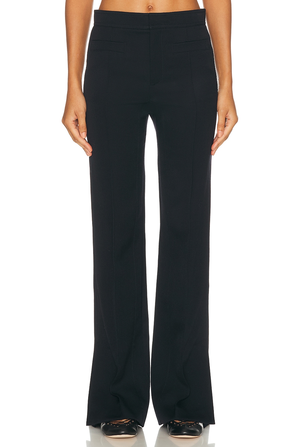 Chloe Straight Leg Trouser in Ink Navy - Navy. 40 also