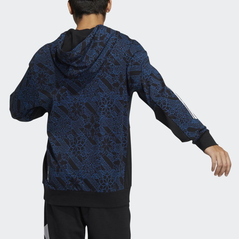 Men's Full Print Sports Pullover Navy Blue