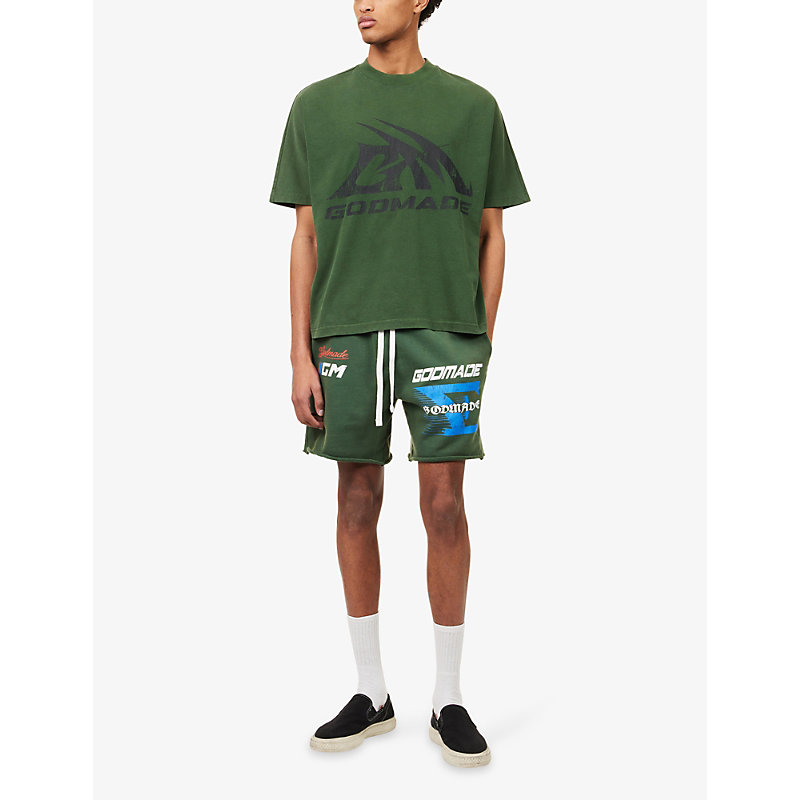Mens Logo-Print Crew-Neck Cotton T-Shirt