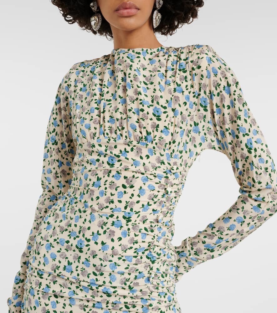 Alessandra Rich Floral open-back silk minidress