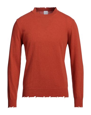 Man Sweater Orange Size XL Wool, Viscose, Polyamide, Cashmere