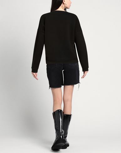 Woman Sweatshirt Black Size XS Cotton, Polyester