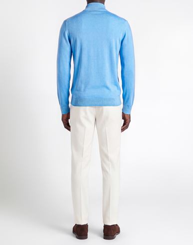 Man Turtleneck Sky blue Size L Merino Wool